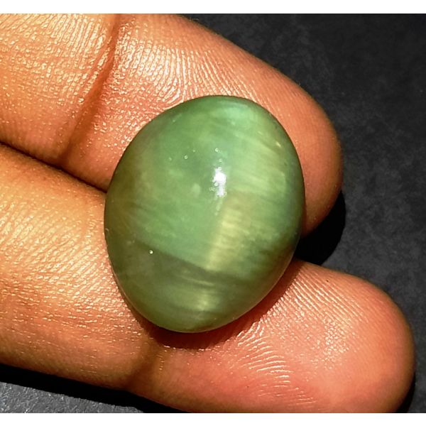 22.75 Carats Natural Green Cat's Eye 19.65x16.30x10.27 mm