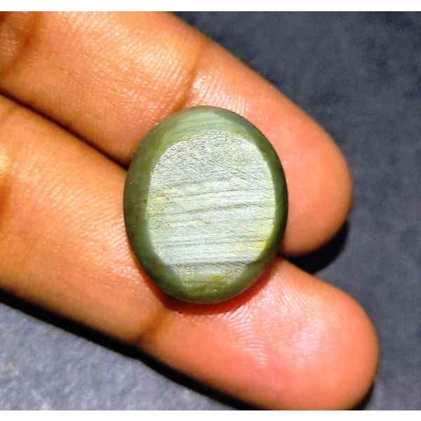 22.75 Carats Natural Green Cat's Eye 19.65x16.30x10.27 mm