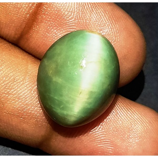 18.48 Carats Natural Green Cat's Eye 18.02x14.87x9.72 mm