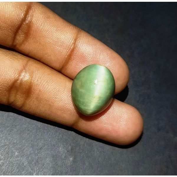 18.48 Carats Natural Green Cat's Eye 18.02x14.87x9.72 mm