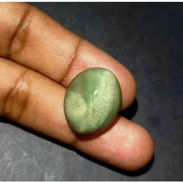 25.95 Carats Natural Green Cat's Eye 20.48x16.86x10.58 mm