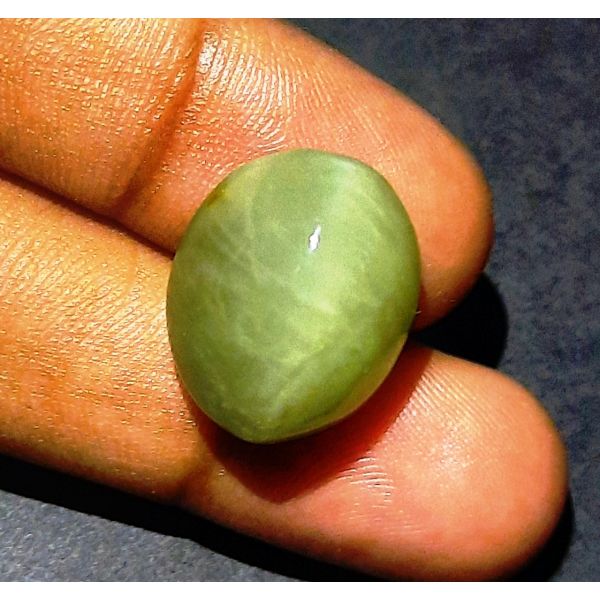 21.61 Carats Natural Green Cat's Eye 18.83x15.39x10.69 mm