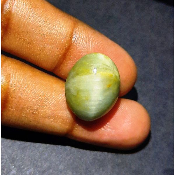 18.50 Carats Natural Green Cat's Eye 19.11x15.28x9.14 mm