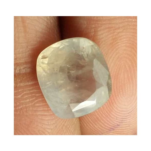 4.58 Carats Faint Blue Sapphire 10.00 x 8.95 x 4.98 mm