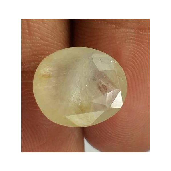 7.59 Carats Yellow Sapphire 12.78 x 10.85 x 5.66 mm