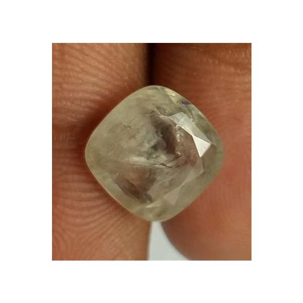4 Carats Colorless Sapphire 8.72 x 8.70 x 4.57 mm