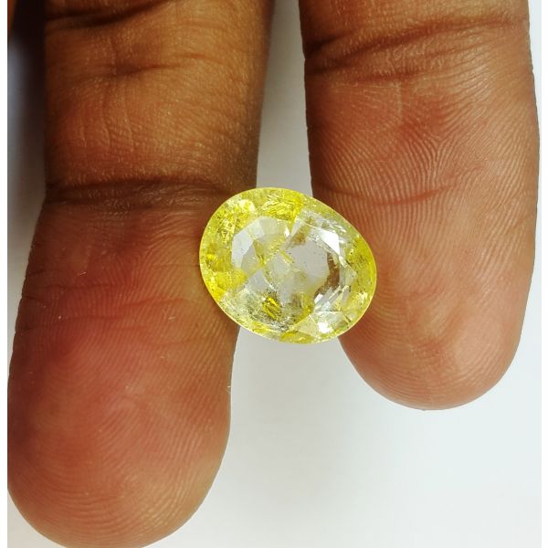 6.40 Carats Natural  Yellow Topaz 12.20 x 9.91 x 6.07 mm