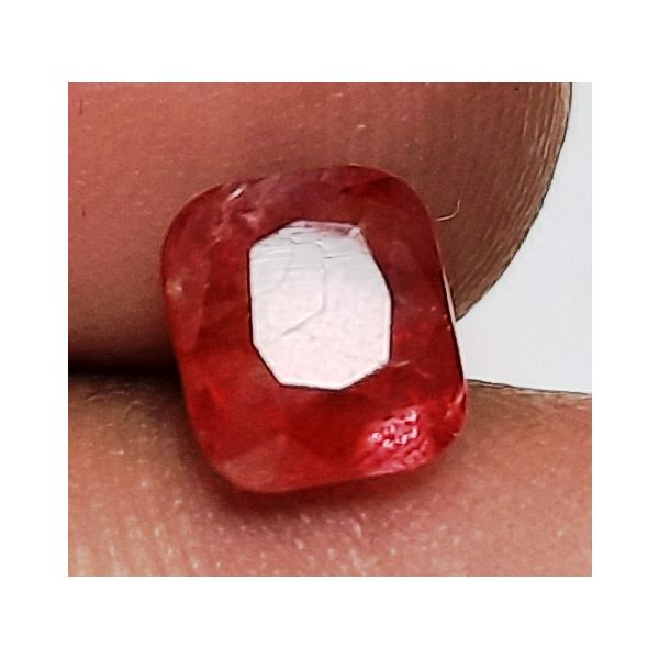 1.65 Carats Natural Red Orange Spinal 6.73 x 5.92 x 4.47 mm