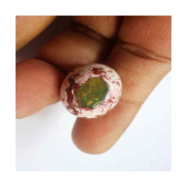 19.5 Carats Natural Mexicon Opal 20.09 x 18.04 x 8.80 mm