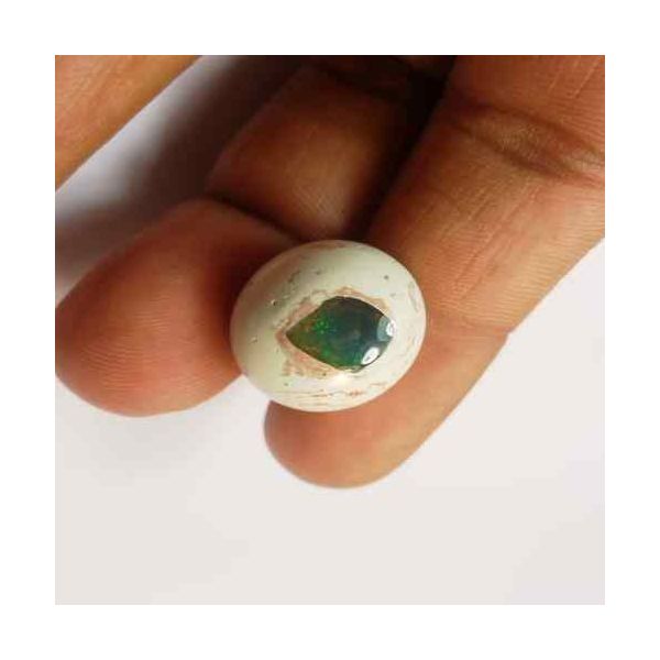 17.76 Carats Natural Mexicon Opal 17.86 x 16.53 x 9.58 mm