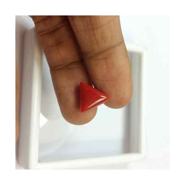 6.39 Carats Natural Italian Coral 12.47 x 11.94 x 7.45 mm