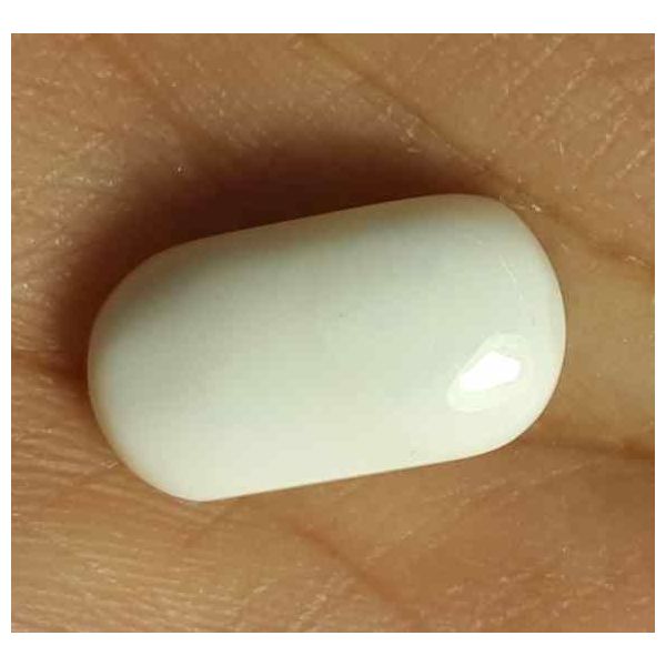 8.62 Carat Italian White Coral 17.17 X 9.33 X 5.26 mm