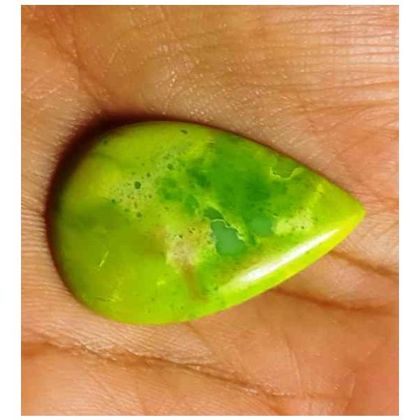 18.12 Carat Australia Yellowish Green Gaspeite 34.74 X 22.58 X 3.69 mm