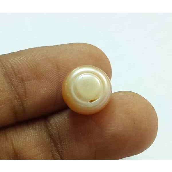 7.47 Carat Indian Pearl 11.07 X 10.93 X 7.83 mm