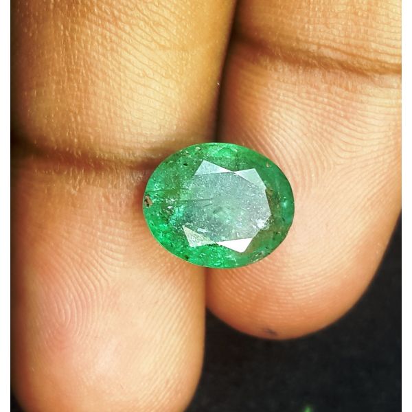 3.97 Carats Natural Green Emerald 10.95 x 8.98 x 5.00 mm