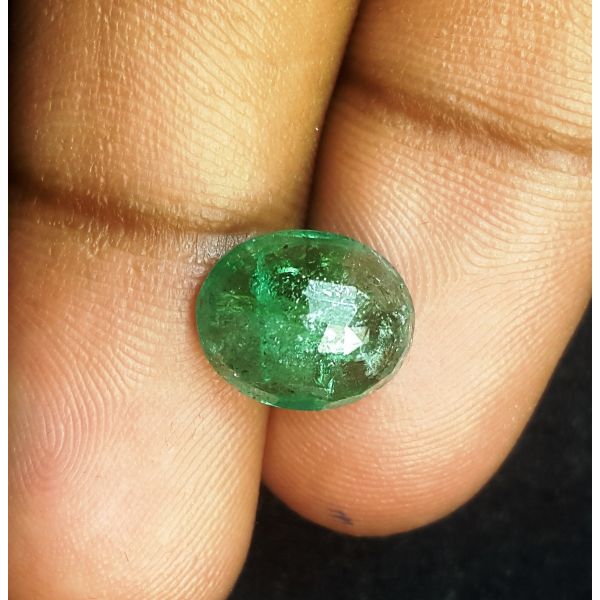 3.97 Carats Natural Green Emerald 10.95 x 8.98 x 5.00 mm