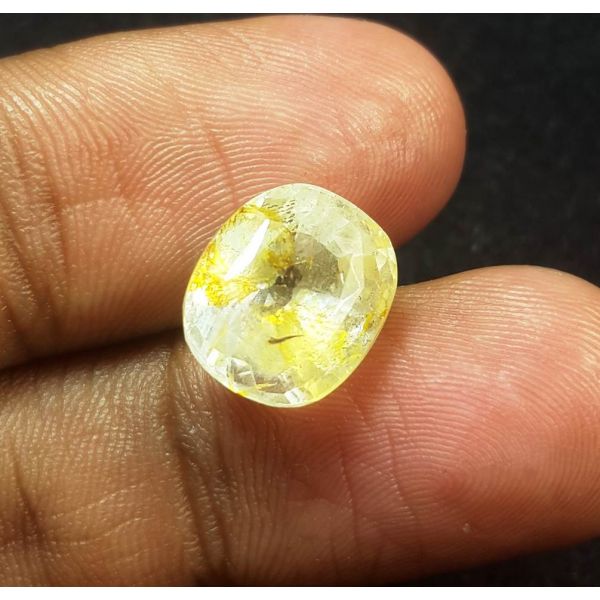 7.37 Carats Natural Light Yellow Topaz 11.45 x 9.58 x 7.90 mm