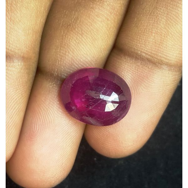 10.8 Carats Natural Red Ruby 15.06 x 12.53 x 7.16 mm