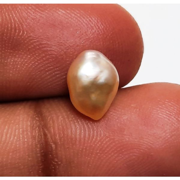 2.28 Carats Natural Golden Pearl 9.61 x 9.09 x 4.81 mm