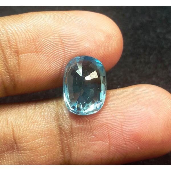 6.15 Carats Natural Blue Zircon 11.78 x 8.65 x 5.03 mm