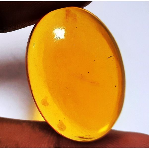 11.48 Carats Natural Orange Amber 28.66 x 20.46 x 5.47 mm