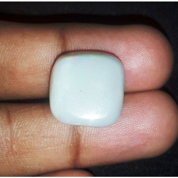 14.24 Carats Natural White Australian Opal 15.48x15.25x7.17mm