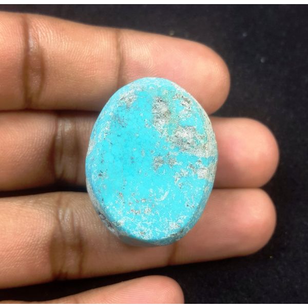 96.25 Carats Natural Sky Blue Irani Feroza Nishapuri Mine 32.60x25.30x16.76