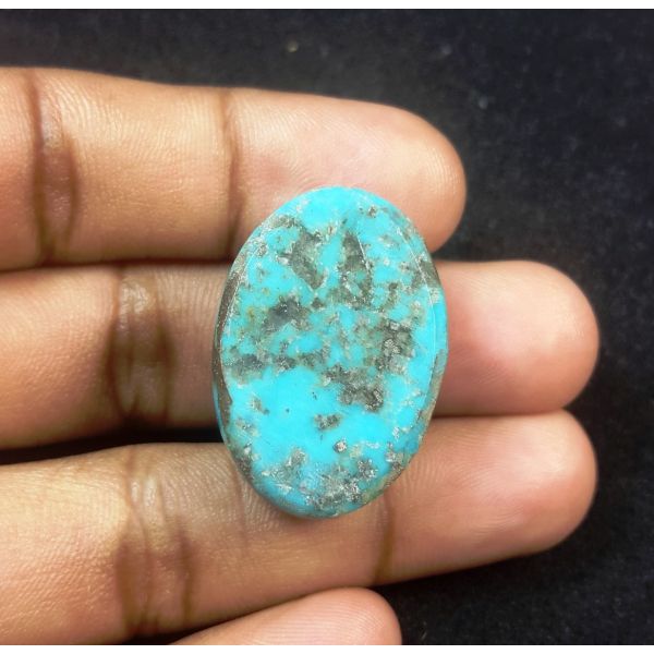 55.50 Carats Natural Sky Blue Irani Feroza Nishapuri Mine 30.02x21.14x12.85