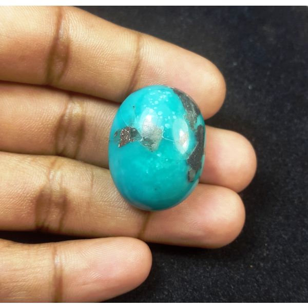 58.67 Carats Natural Sky Blue Irani Feroza Nishapuri Mine 28.57x22.23x14.06