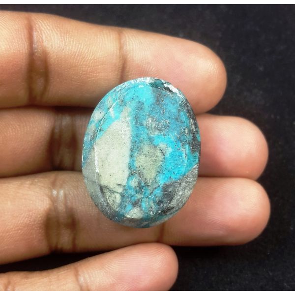 58.67 Carats Natural Sky Blue Irani Feroza Nishapuri Mine 28.57x22.23x14.06