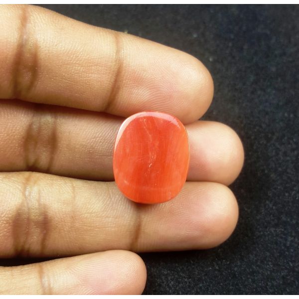 29.09 Carats Natural Italian Red Coral 18.64x16.04x11.74mm