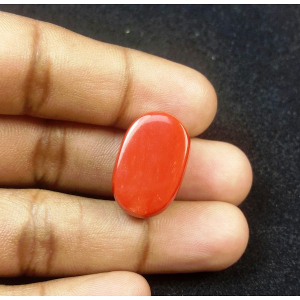 22.00 Carats Natural Italian Red Coral 19.09x15.83x7.90mm