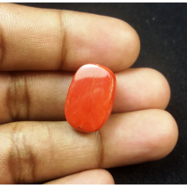 23.19 Carats Natural Italian Red Coral 17.67x13.86x9.47mm