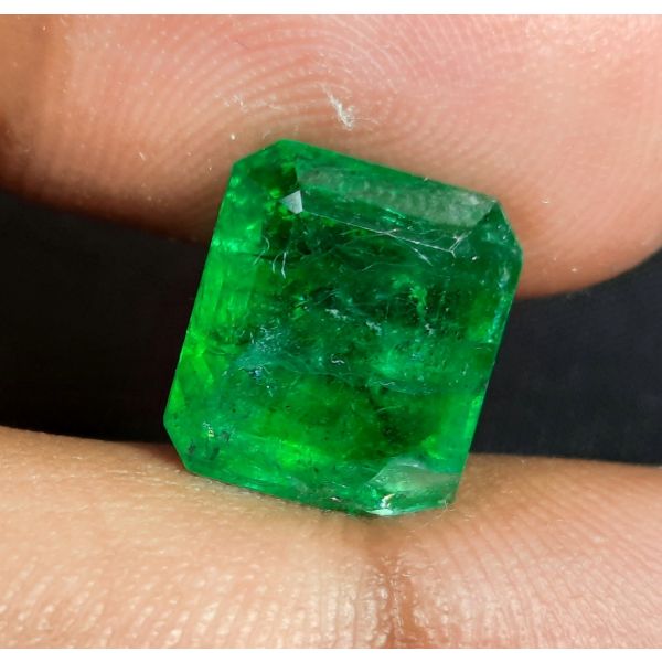 4.97 Carats Natural Zambian Emerald 10.78x9.54x0.6mm