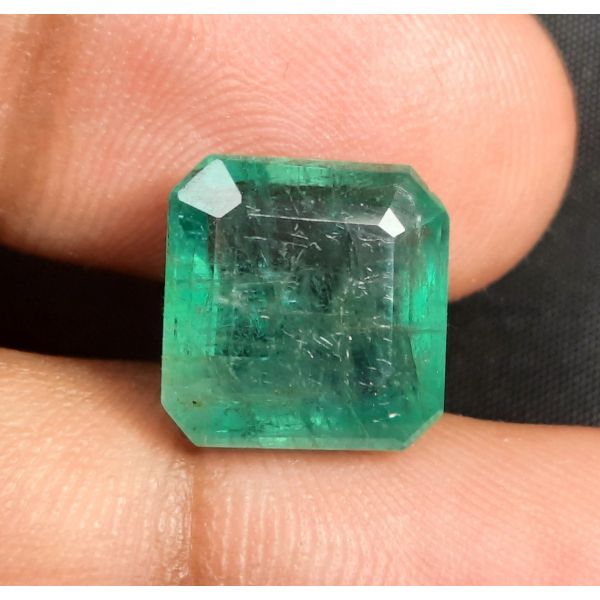 7.74 Carats Natural Zambian Emerald 11.31x11.30x6.80mm