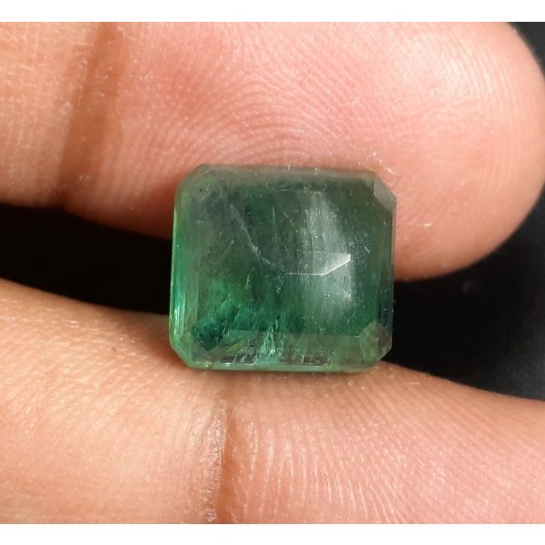 5.85 Carats Natural Zambian Emerald 10.55x9.42x6.38mm