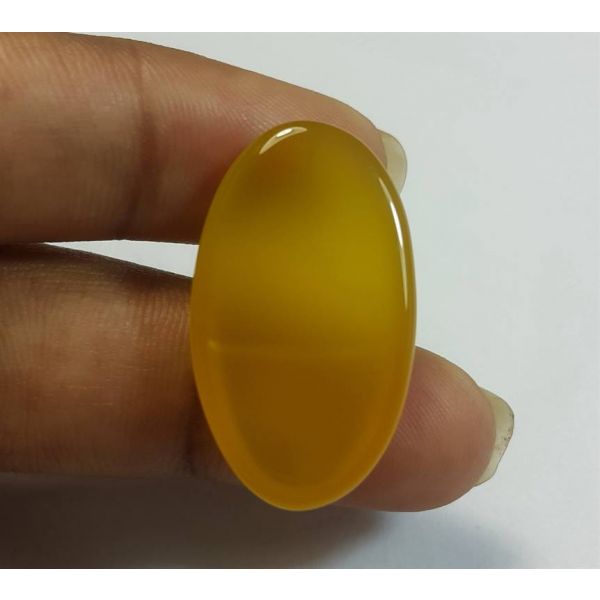 19.91 Carats Yellow Chalcedony 26.21 x 15.11 x 6.33 mm