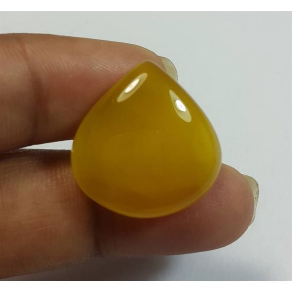 16.63 Carats Yellow Chalcedony 19.58 x 18.87 x 6.05 mm