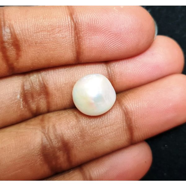 10.81 carats Natural White Venezuela Pearl 11.22x11.71x11.66 mm