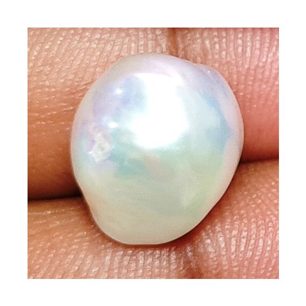 9.86 carats Natural White Venezuela Pearl 10.63x10.55x11.34 mm