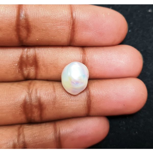 9.86 carats Natural White Venezuela Pearl 10.63x10.55x11.34 mm