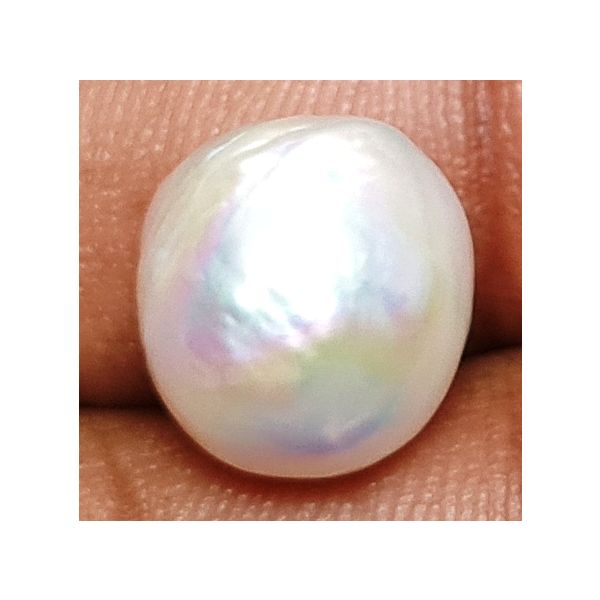 9.26 carats Natural White Venezuela Pearl 11.23x10.41x10.57 mm