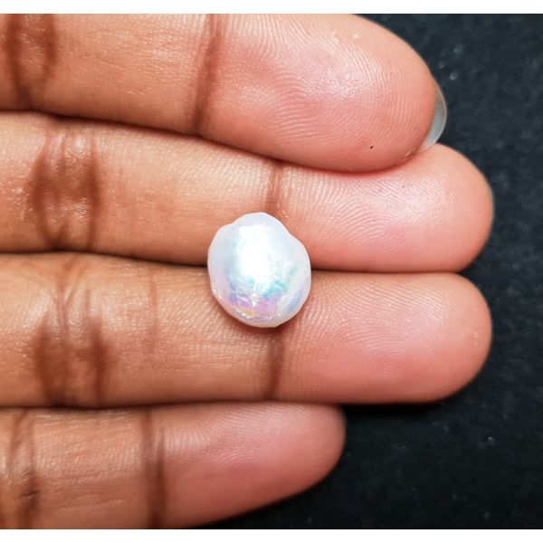 8.85 carats Natural White Venezuela Pearl 9.99x11.77x10.79 mm