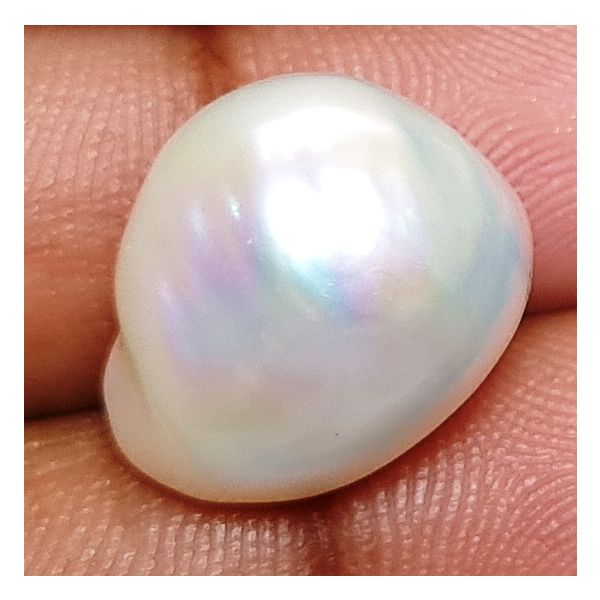 14.4 carats Natural White Venezuela Pearl 15.11x12.42x12.47 mm