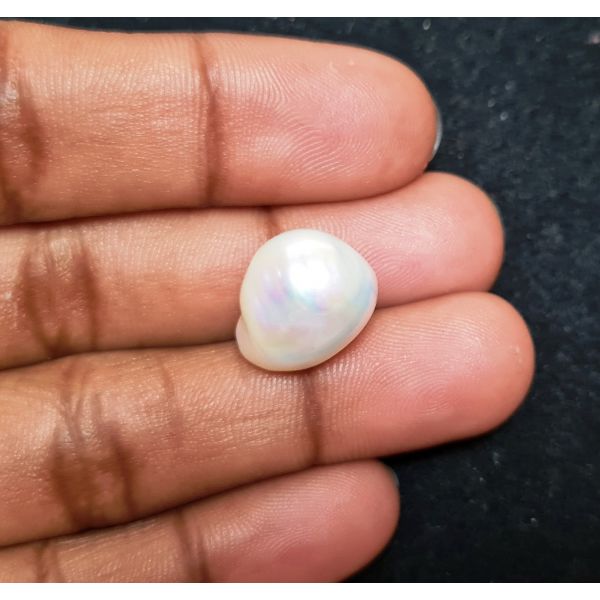 14.4 carats Natural White Venezuela Pearl 15.11x12.42x12.47 mm