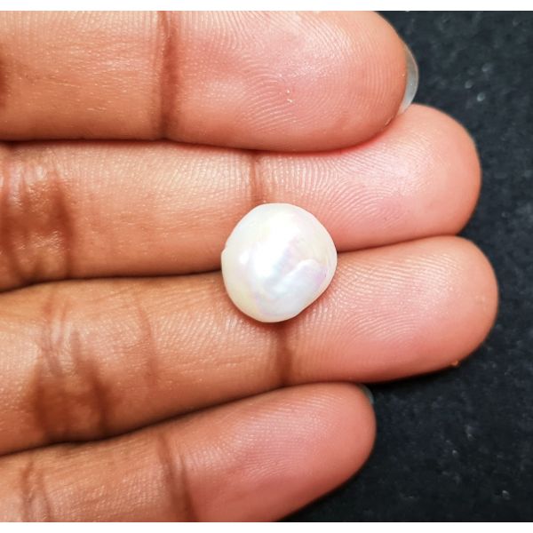 8.21 carats Natural White Venezuela Pearl 10.52x10.75x10.04 mm