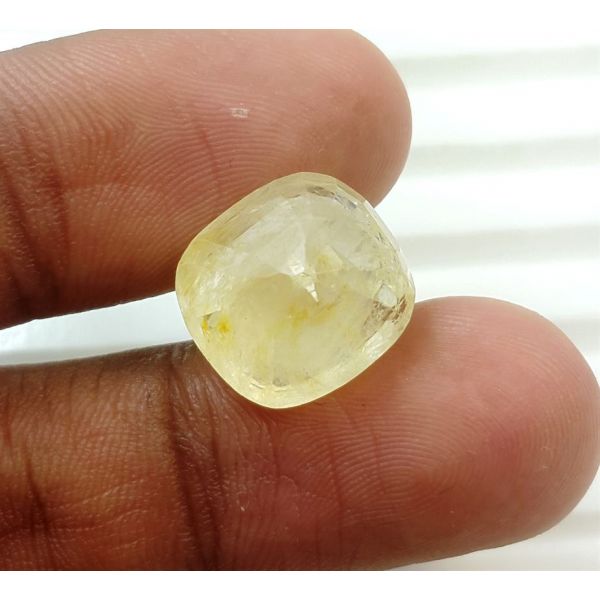 12.36 Carats Natural Yellow Sapphire 13.15x12.43x8.12 mm