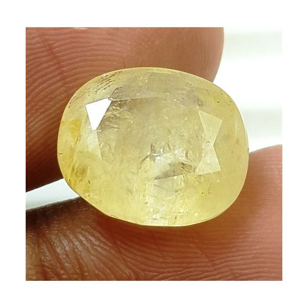 8.71 Carats Natural Yellow Sapphire 12.62x10.61x5.92 mm