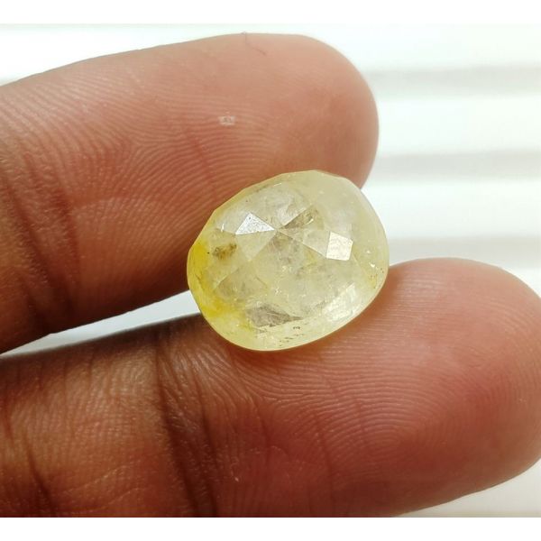 8.71 Carats Natural Yellow Sapphire 12.62x10.61x5.92 mm