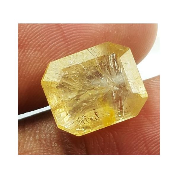 6.83 Carats Natural Oringish Yellow Sapphire 11.81x9.99x5.02mm